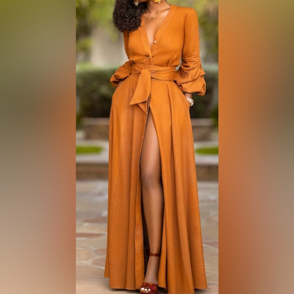 Button down A-line Maxi